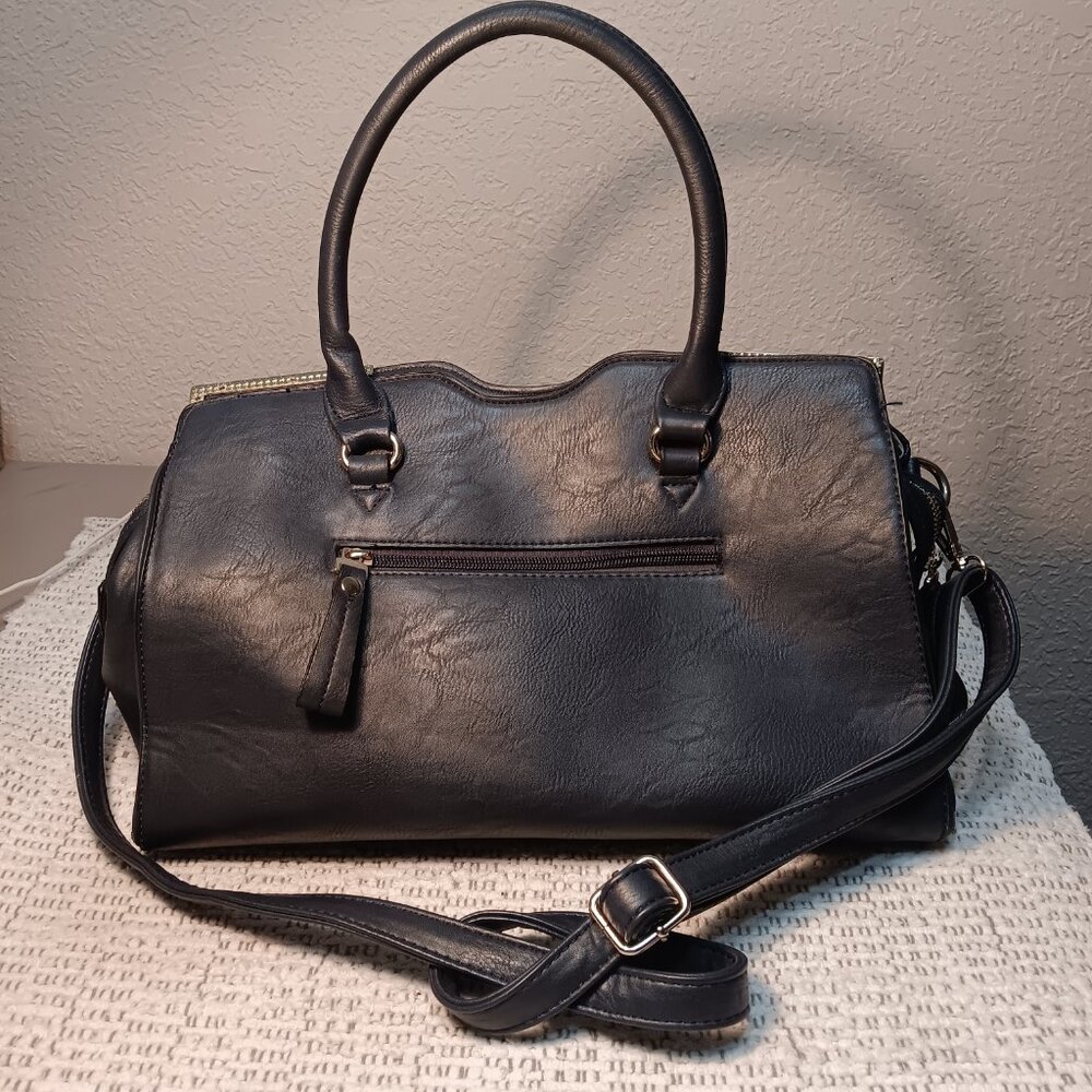 Simply Noelle women's navy blue multi-compartment convertible bag purse